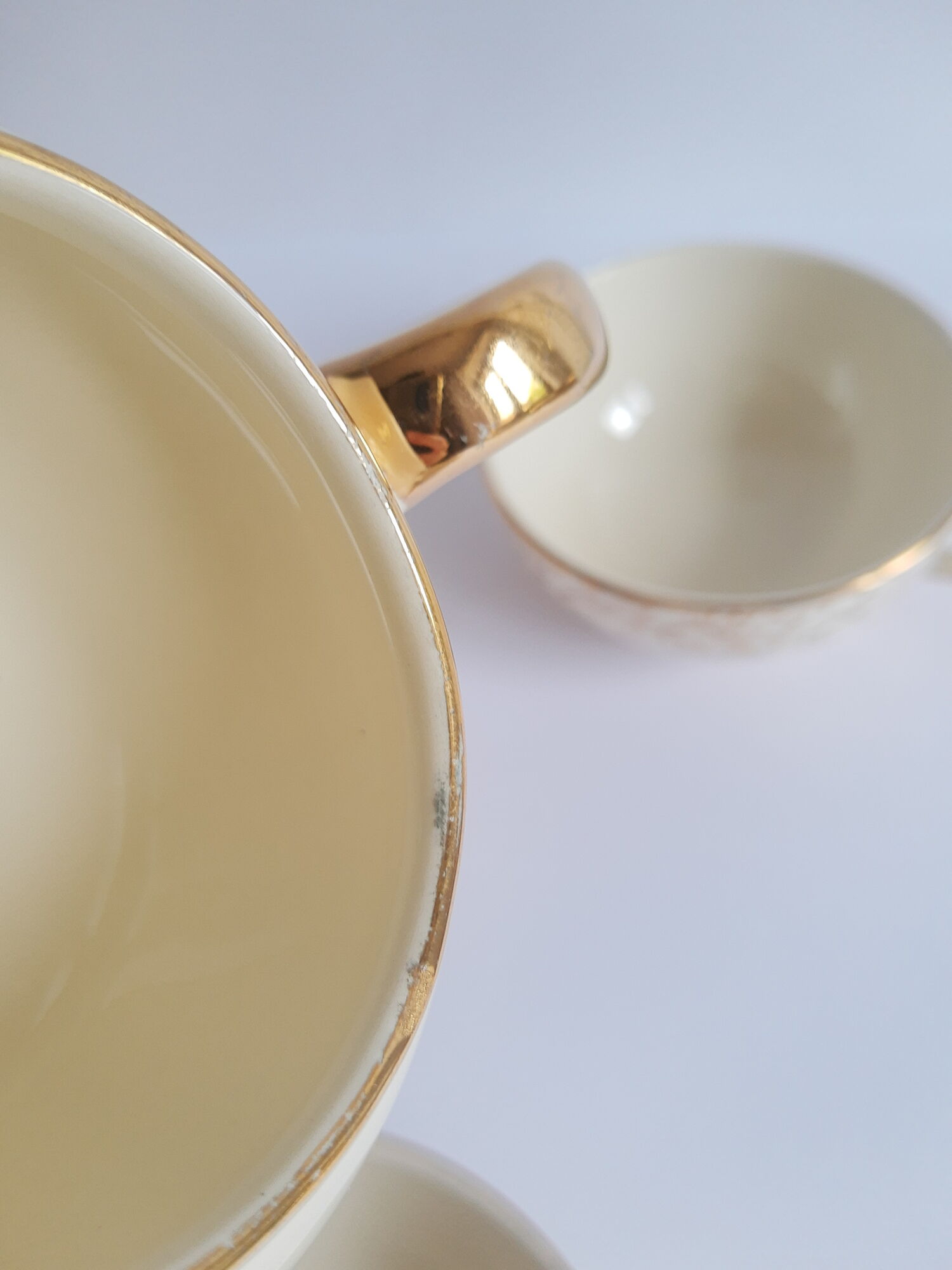 Villeroy and Boch coffee set 9 cups and vintage sugar and milk pot
