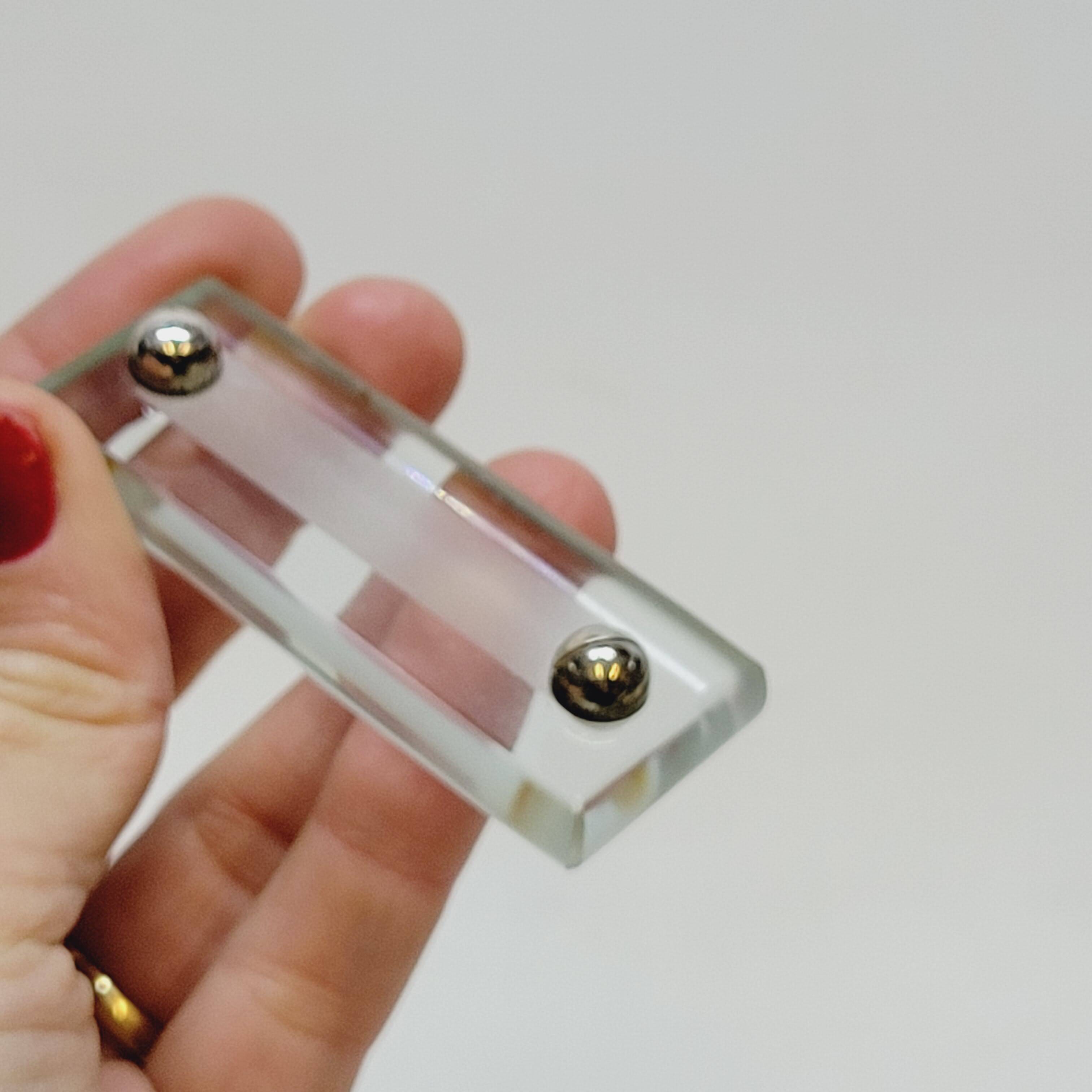 6 Porte Cartes Support Cartes Nom Emplacement A Table Verre Et Métal Argenté