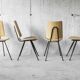 Set of 4 vintage compass feet chairs - 1960