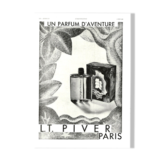 Affiche vintage années 30 L.T Piver parfum