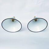 Antique enamelled sheet metal wall lights