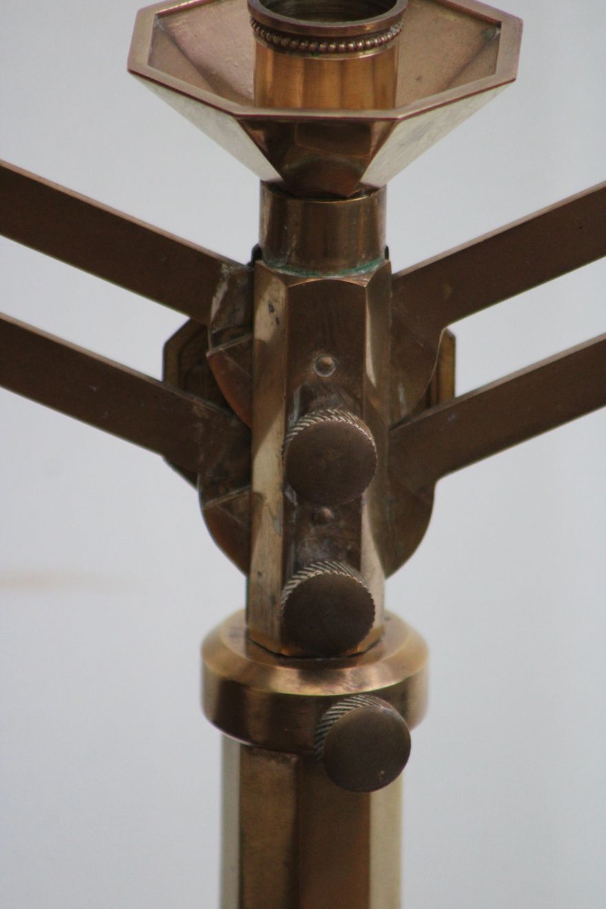 Golden metal chandelier