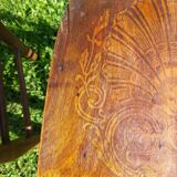 bistro chairs with pattern on the seat