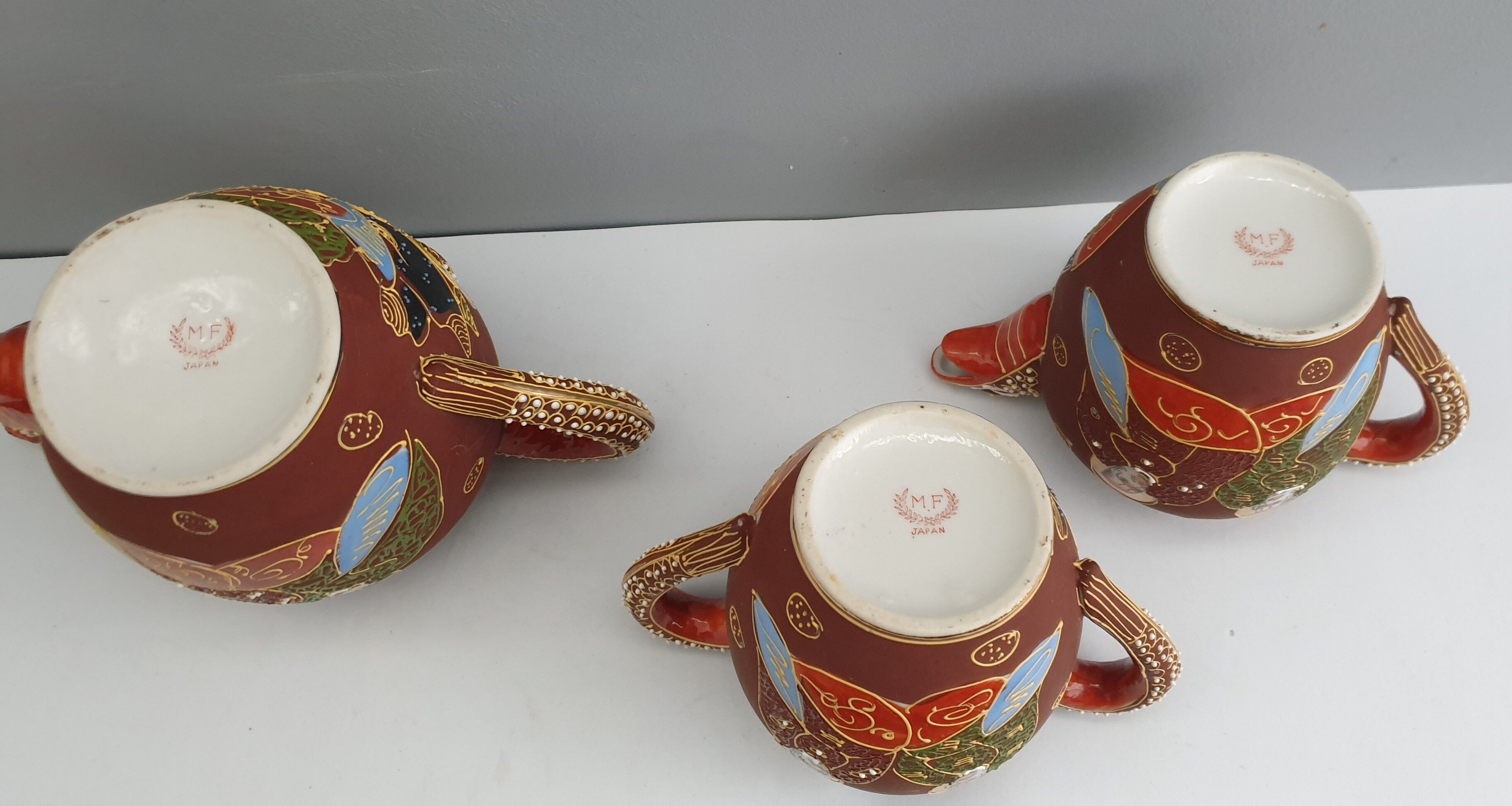 Tea set Satsuma porcelain from Japan