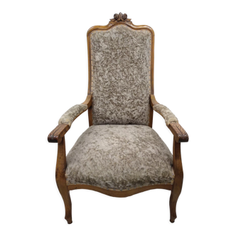 Fauteuil voltaire en tissu