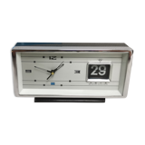 Vintage mechanical alarm clock NEW - Daimond , Roller Calendar . space age
