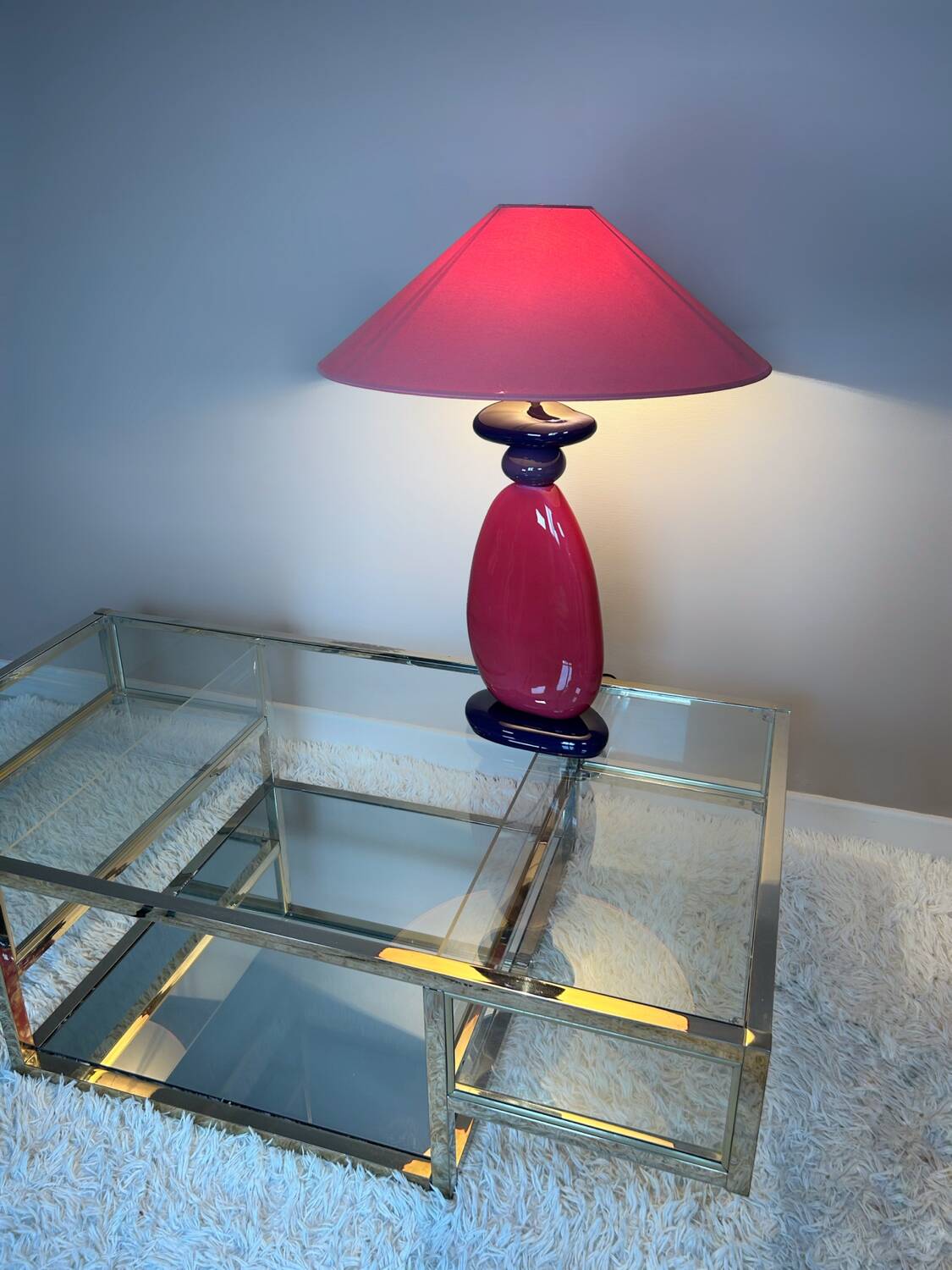 Large pebble lamp François Chatain 80s