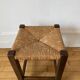 Wooden stool and antique straw