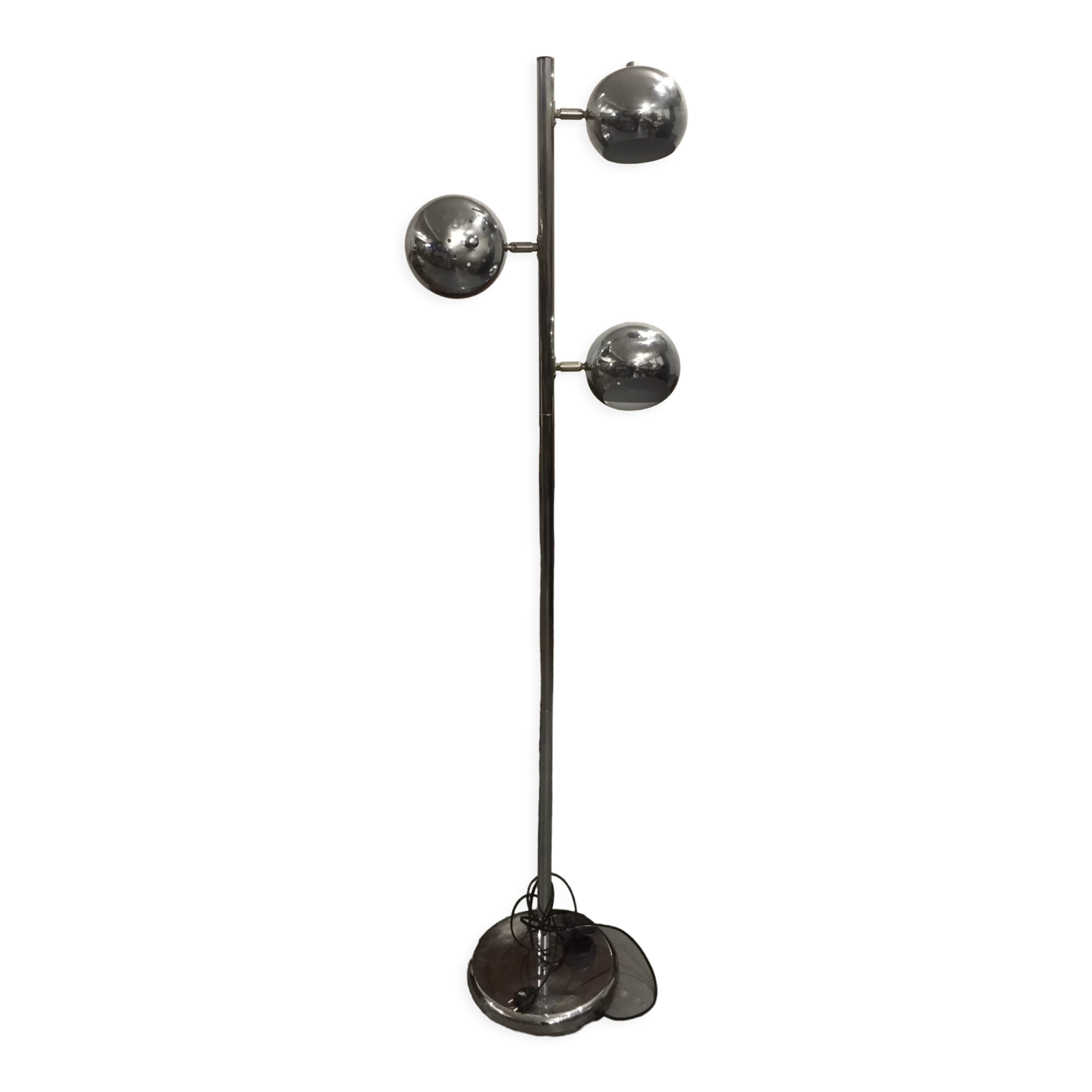 for pop up floor lamp eye ball chrome metal
