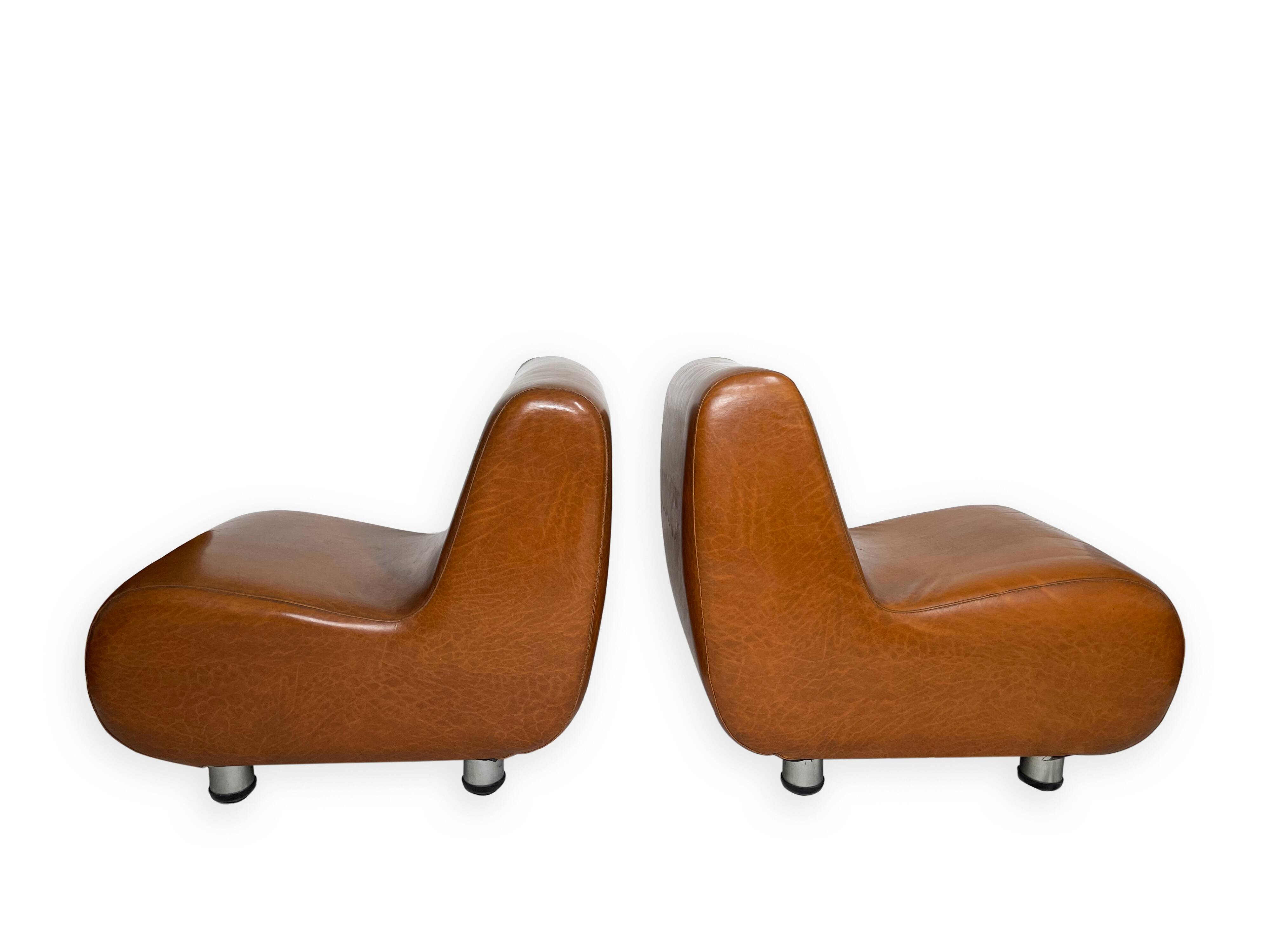 Curve armless armchairs, 1970s