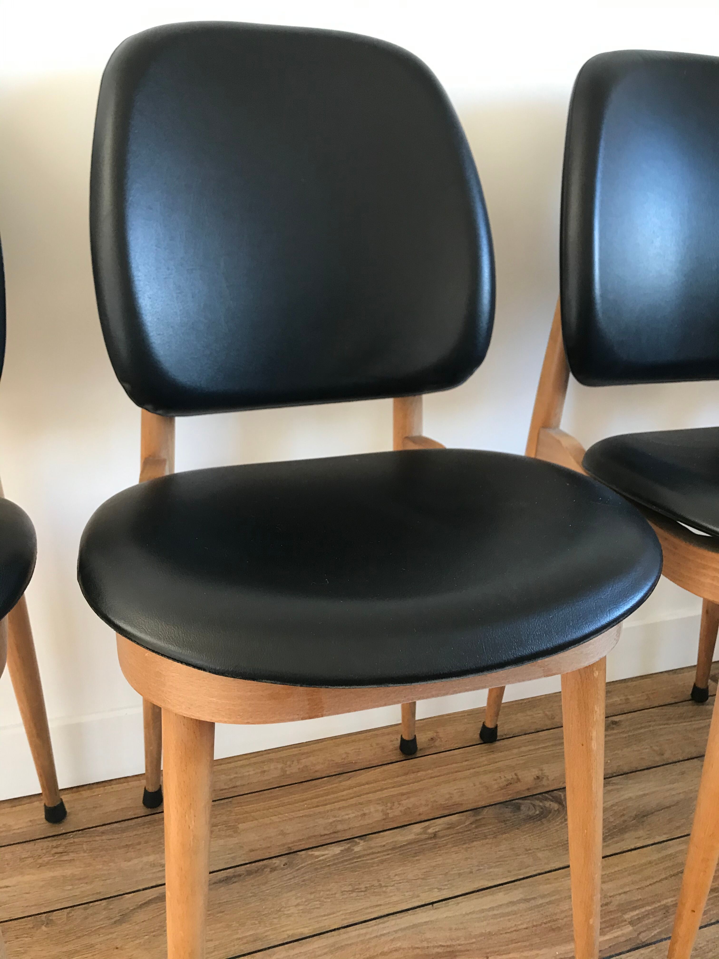 Lot of 6 chairs Baumann model pegasus