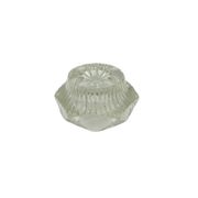 Salt cellar, Art Deco, transparent glass, Ząbkowice, Poland, 1930s.