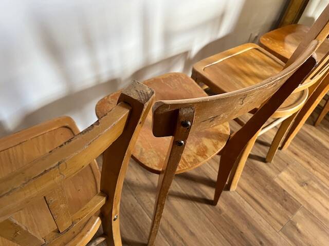 Mismatched set of 4 bistro chairs