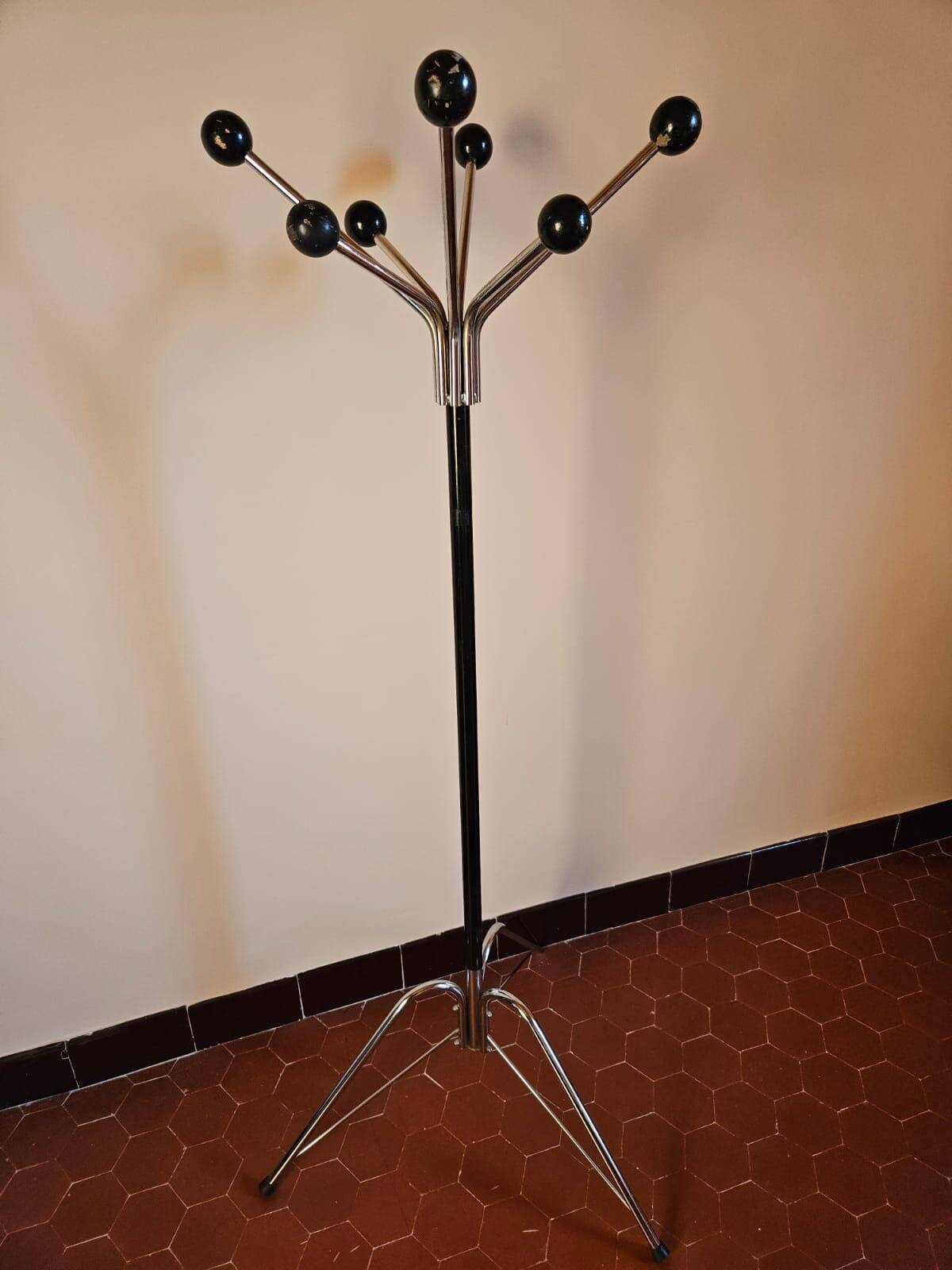 Porte-manteau vintage en laiton, Pays-Bas 1970