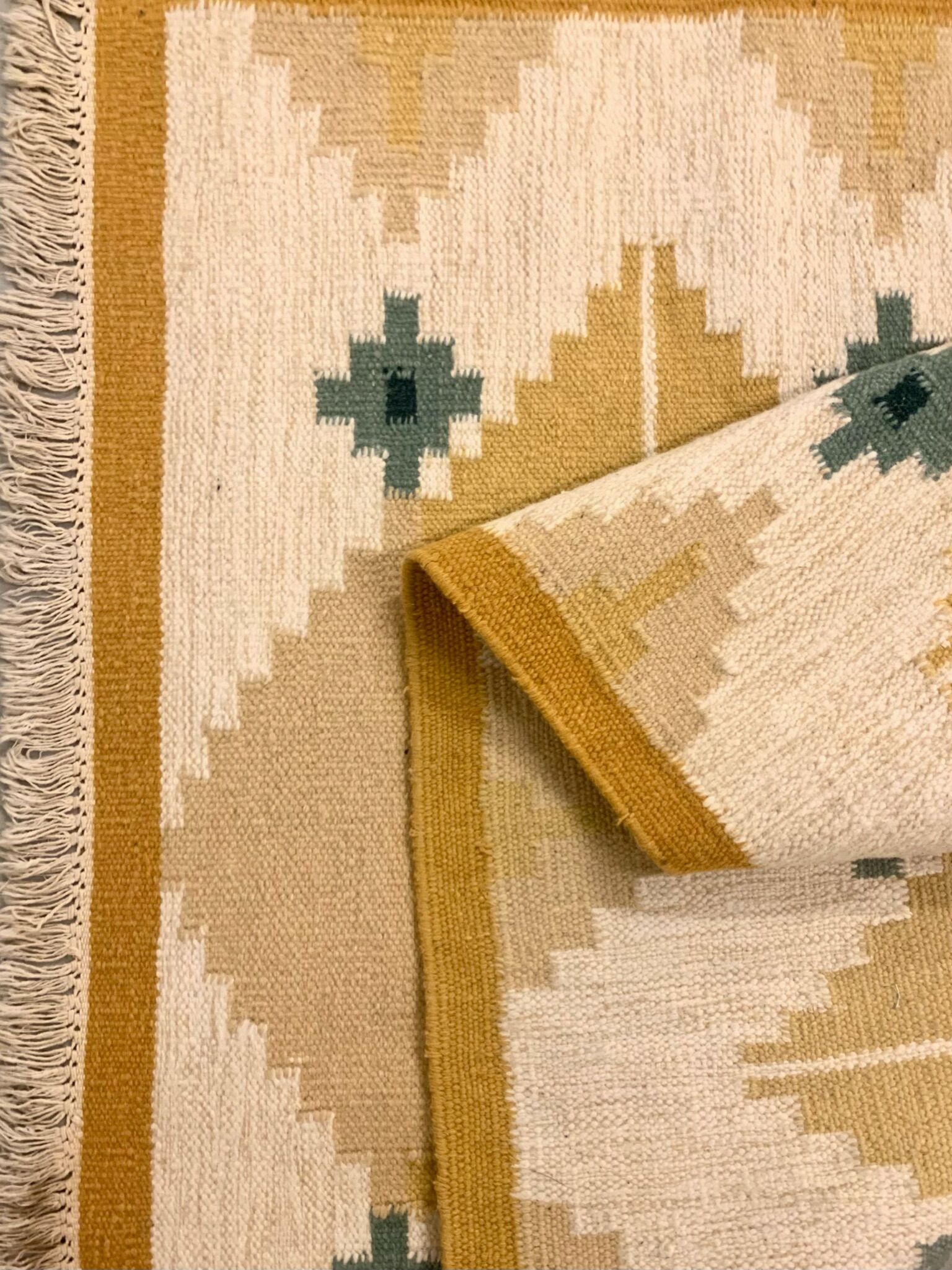 Swedish midcentury  handwoven carpet 1960