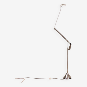 Large Italian floor lamp "Zelig Terra" in Steel by Walter Monici for Lumina 1980.