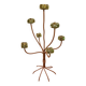 Grand chandelier design 6 branches en fer forgé et verre.