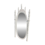 Late 19th century Portuguese wooden mirror, Bilros style - Rare