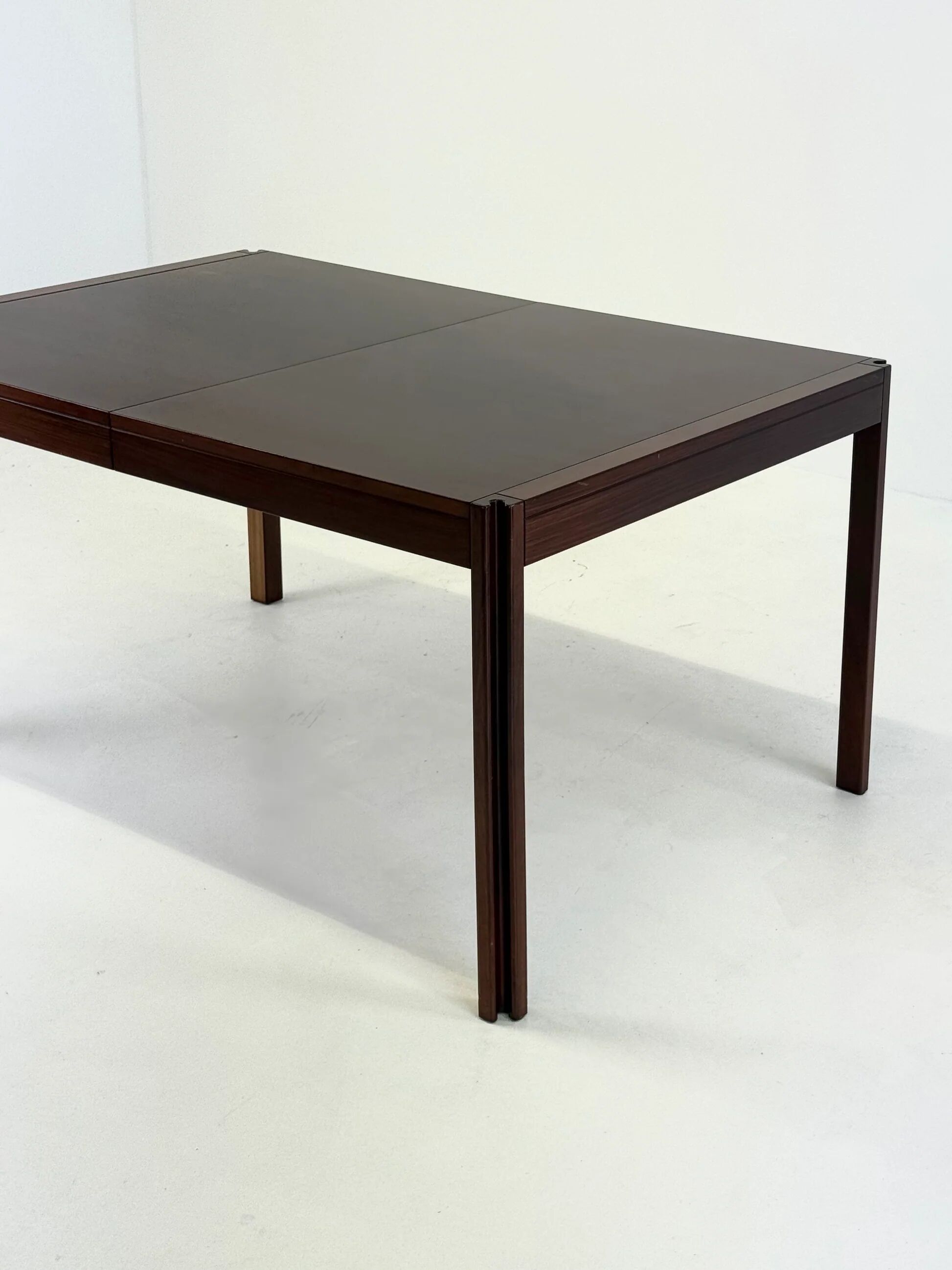 4D wooden vintage dining table by Angelo Mangiarotti for Molteni