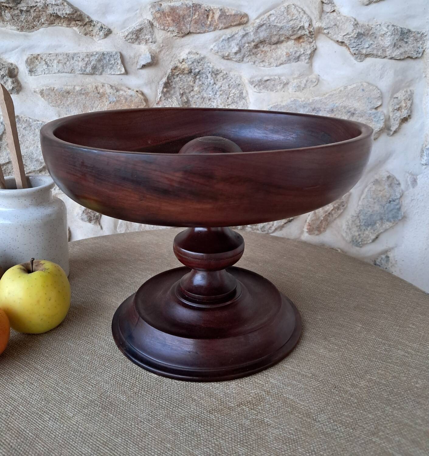 Wooden fruit bowl