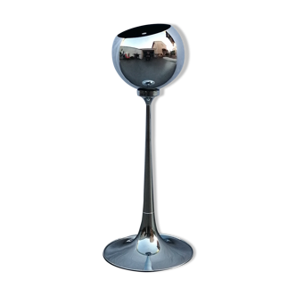 Chrome ashtray on tulip stand, space age, Goffredo Reggiani 1960