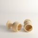 Hand Turned Light Brown Onyx Goblets Candleholders, Set of 2