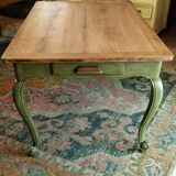 Olive green patinated table