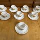 Series 8 cups & saucers sovirel white ceramic flower power fr