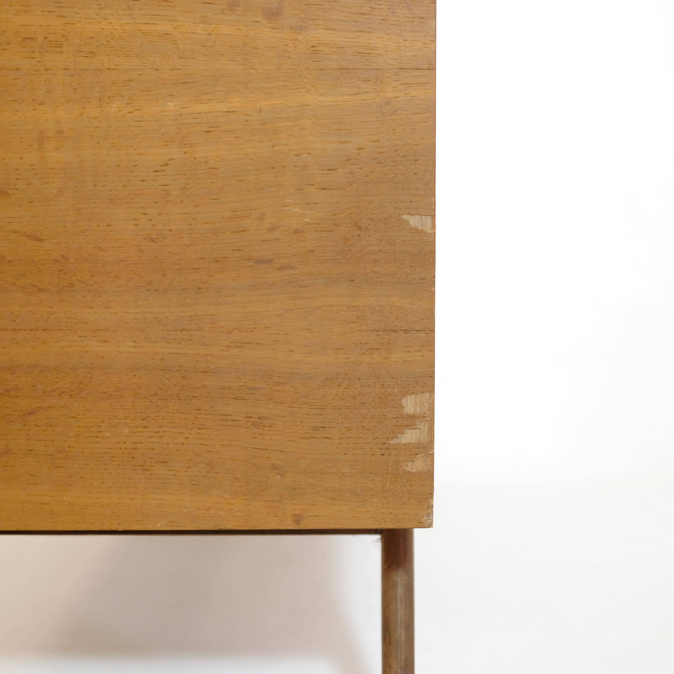 Wooden and rattan chest of drawers from the 60s.