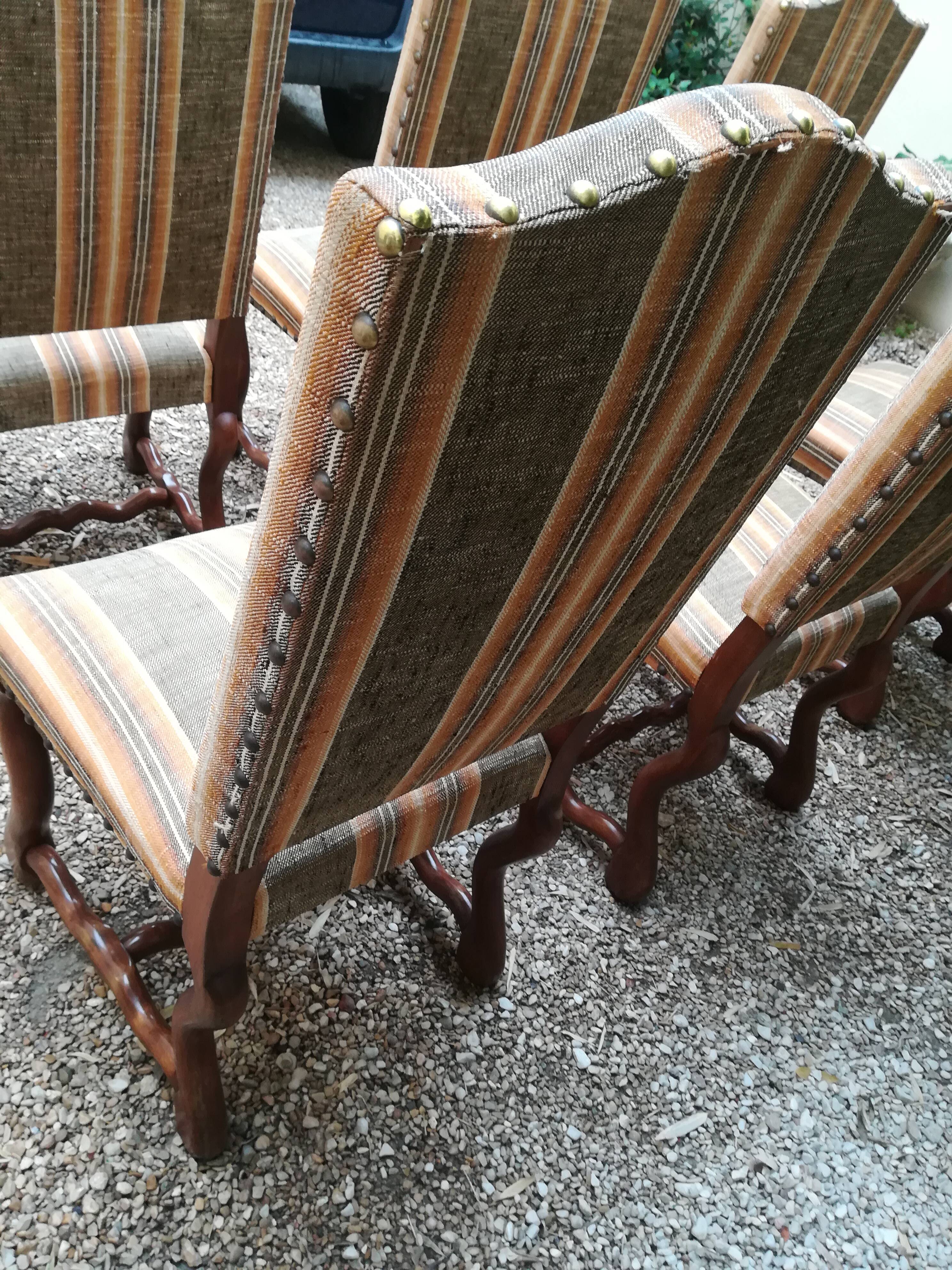 Lot of 6 sheep bone chairs