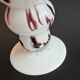Vide-poche & Bougeoir Murano – Blanc tacheté brun