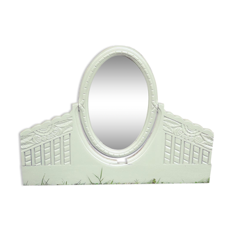 Mirror trumeau old gray