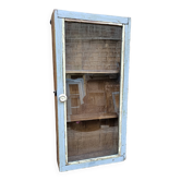 Ancienne vitrine murale en teck birman