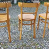 3 bistro chairs, light colour