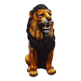 Statue de lion en céramique