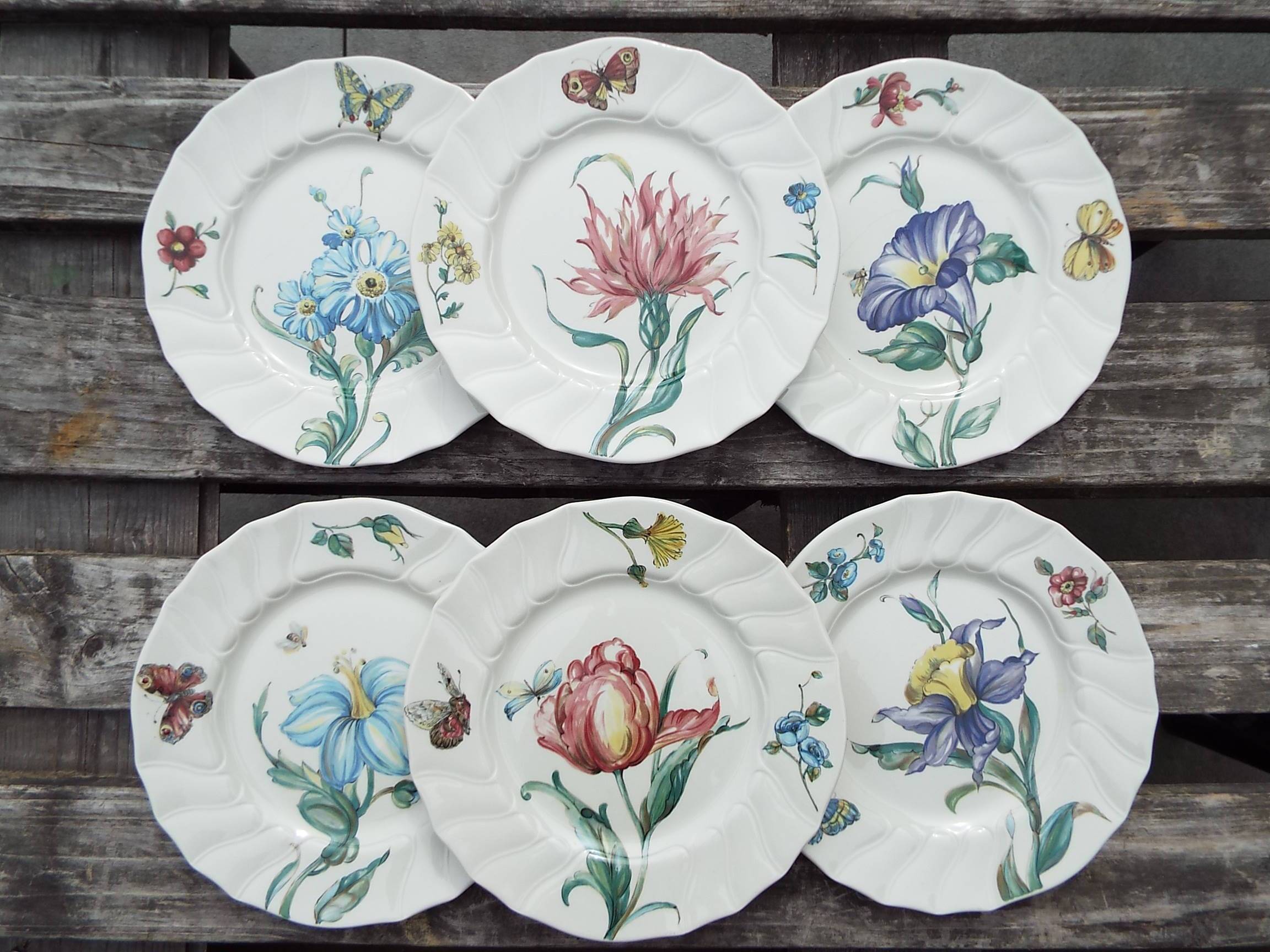 6 dessert plates Villeroy and Boch model Bouquet lot1