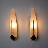 Pair of "ear of corn" wall lights idearte Spain 1980