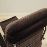 Fauteuil en velours marron, design danois, années 1970, production : Danemark