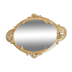Antique mirror tray Centerpiece mainly in bronze and mercury glass