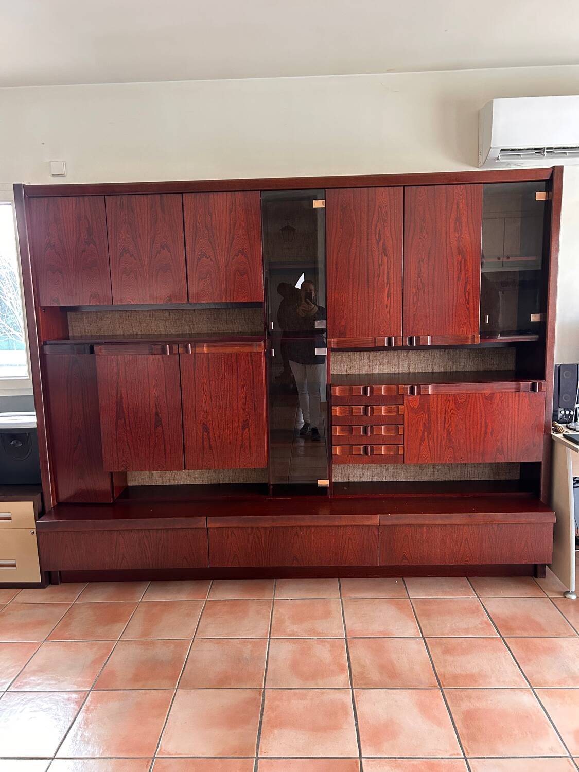 Living room, rosewood buffet