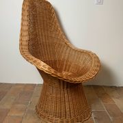 Fauteuil en osier tressé