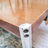 Table à manger design bois et inox