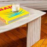 Travertine petal table