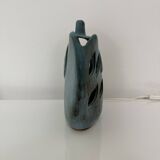 Openwork ceramic apple lamp from Les Grottes Dieulefit