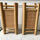 Pair of bedside lamps in rattan bamboo 70s