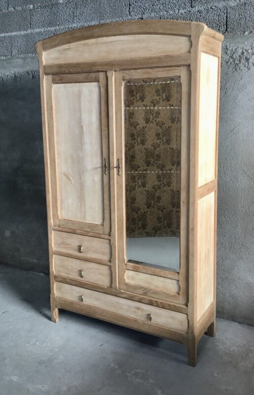 Raw wood hotel cabinet
