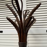 Rattan coat rack