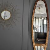 Large rattan mirror 60'