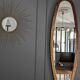 Large rattan mirror 60'