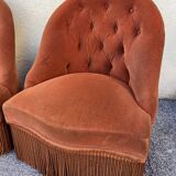 Pair of toad armchairs